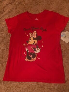 Disney Red Minnie Mouse 'Own Your Style' Girls Tee